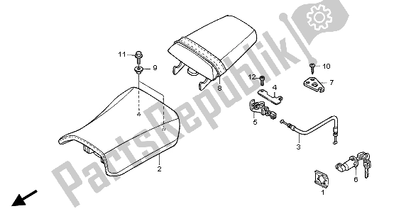 All parts for the Seat of the Honda CBR 600 FS 2002