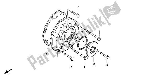 Tutte le parti per il Coperchio Carter Sinistro del Honda CBR 1000F 1999