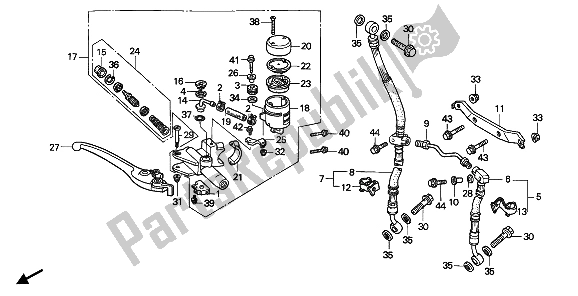 All parts for the Fr. Brake Master Cylinder of the Honda CBR 900 RR 1992