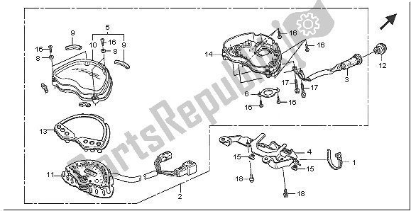 Tutte le parti per il Metro (mph) del Honda VTX 1300S 2005