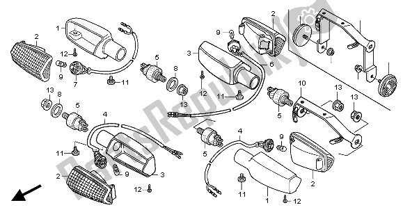 Tutte le parti per il Winker del Honda CBF 250 2004