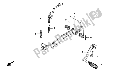 Alle onderdelen voor de Pedaal van de Honda FX 650 1999