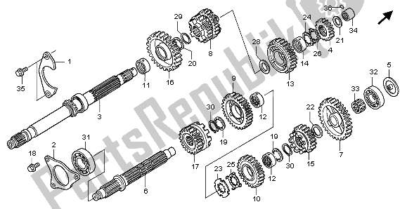 All parts for the Transmission of the Honda GL 1800 Airbag 2007