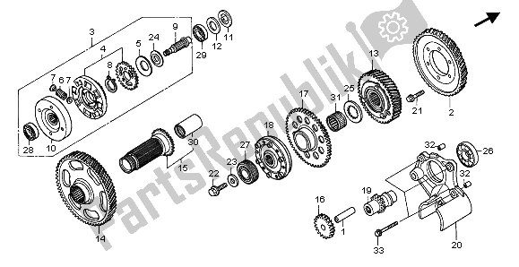 Tutte le parti per il Ingranaggio Primario del Honda GL 1500C 1997