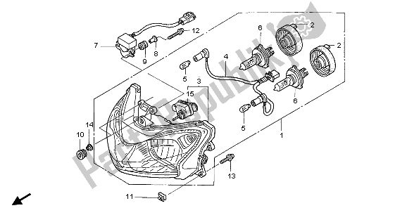 Todas las partes para Faro (eu) de Honda ST 1300A 2007