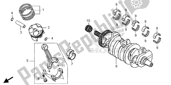 Tutte le parti per il Albero Motore E Pistone del Honda CBR 600 RR 2013