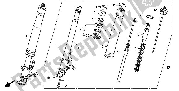 Toutes les pièces pour le Fourche Avant du Honda CBR 1000 RR 2010