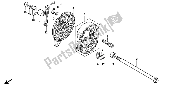 Tutte le parti per il Pannello Freno Posteriore del Honda VF 750C 1994