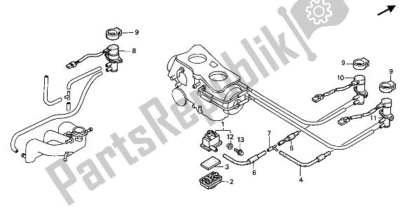 Todas as partes de Válvula Solenoide do Honda GL 1500 SE 1993