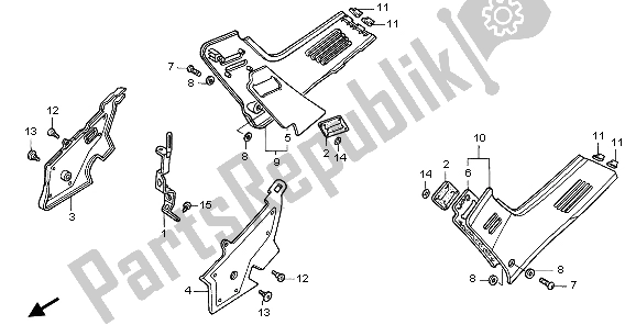 All parts for the Side Cover of the Honda CBR 1000F 1999