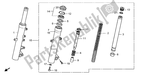 All parts for the Front Fork of the Honda NSS 250A 2009