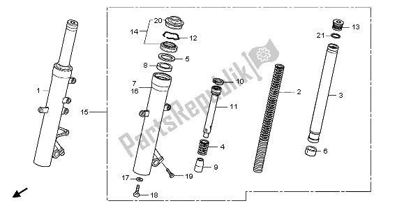 Todas las partes para Tenedor Frontal de Honda NSS 250A 2009