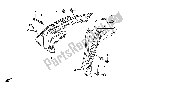 All parts for the Radiator Shroud of the Honda CRF 450R 2011