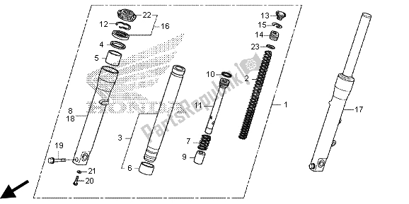 Todas las partes para Tenedor Frontal de Honda SH 300R 2013