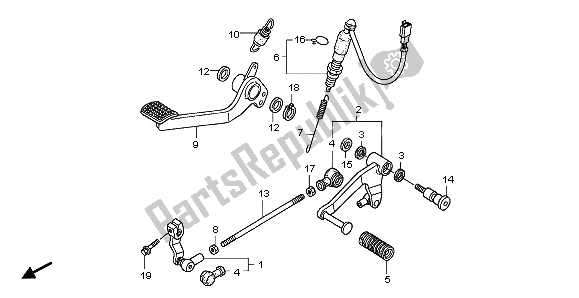 Todas las partes para Pedal de Honda NT 700V 2007