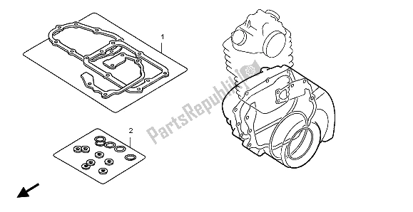 All parts for the Eop-2 Gasket Kit B of the Honda XR 125L 2003