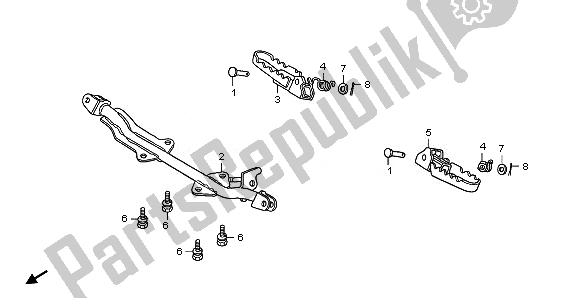 All parts for the Step of the Honda CRF 70F 2011