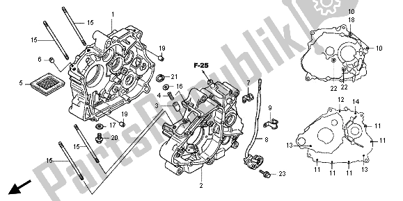 Tutte le parti per il Carter del Honda CBR 125 RT 2013