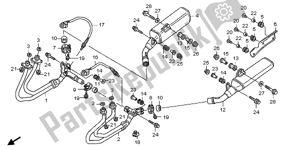 Tutte le parti per il Silenziatore Di Scarico del Honda ST 1300 2009