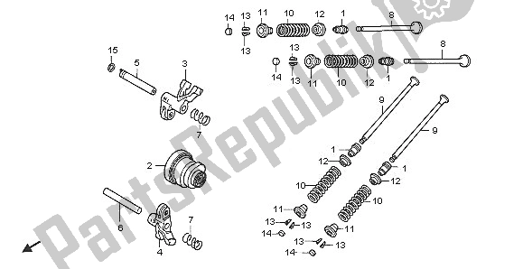 All parts for the Camshaft & Valve of the Honda NPS 50 2005