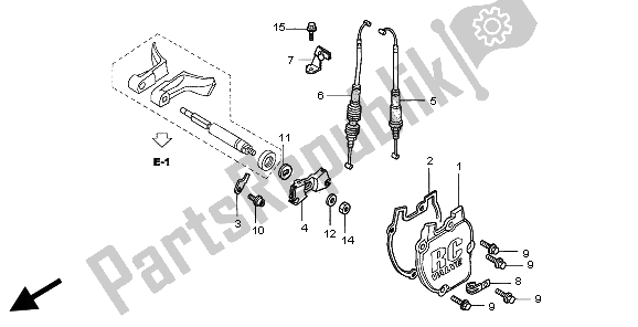 All parts for the Flap Valve of the Honda CR 250R 2002