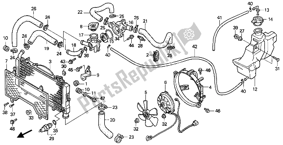 Todas las partes para Radiador de Honda CBR 1000F 1987