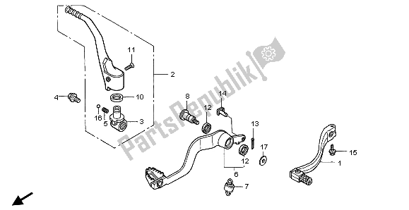 Tutte le parti per il Pedale E Kick Starter del Honda CR 125R 2007