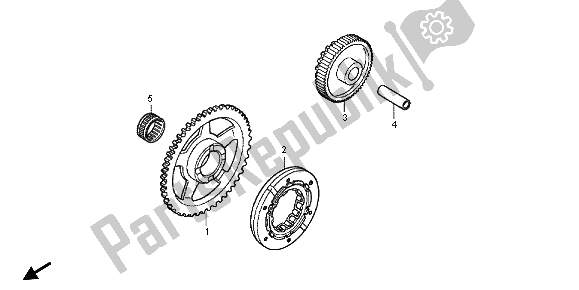 All parts for the Starting Clutch of the Honda CBR 250R 2013
