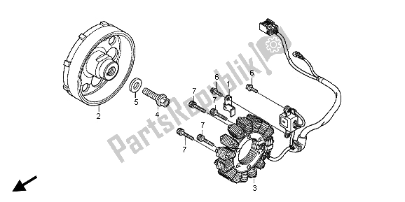 Todas las partes para Generador de Honda CBR 1000 RA 2013