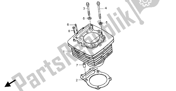 Wszystkie części do Cylinder Honda NX 650 1998