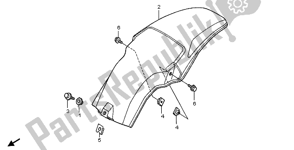 Todas las partes para Guardabarros Trasero de Honda CR 80 RB LW 1998