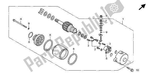 Toutes les pièces pour le Demarreur du Honda ANF 125 2007