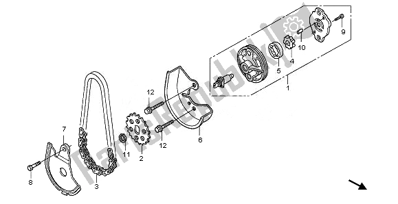 Tutte le parti per il Pompa Dell'olio del Honda PES 125R 2010