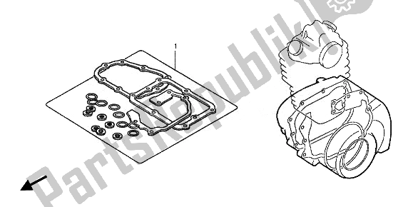 Tutte le parti per il Kit Di Guarnizioni Eop-2 B del Honda CRF 125F SW 2014