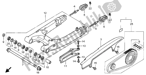 Tutte le parti per il Forcellone del Honda VTR 1000F 1998