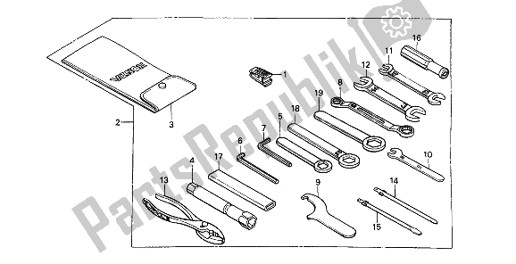 Todas las partes para Herramientas de Honda VT 1100C 1988