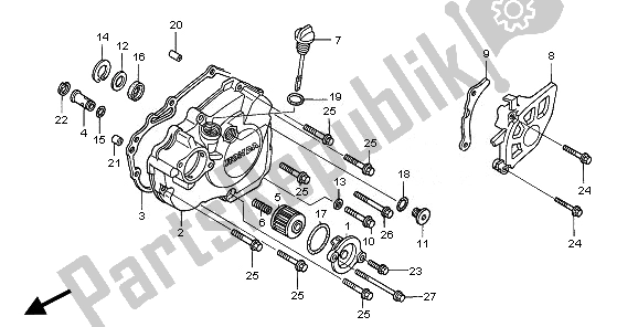 Todas las partes para L. Tapa Del Cárter de Honda CRF 450X 2008