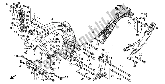 All parts for the Frame Body of the Honda CB 1000 RA 2011