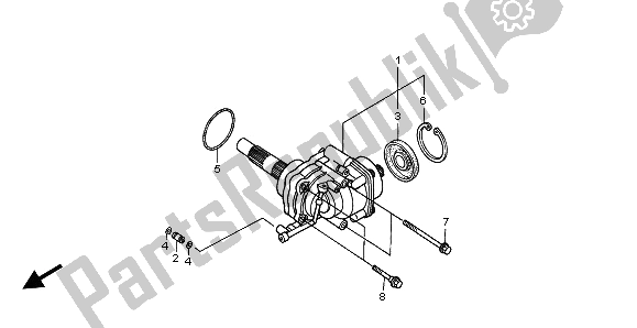 Tutte le parti per il Albero Trasversale del Honda VTX 1800C 2002