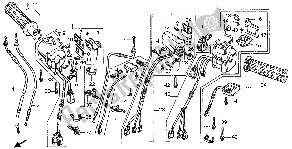 All parts for the Switch & Cable of the Honda GL 1500 SE 1995