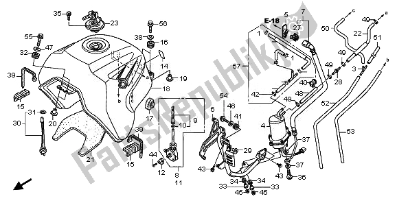 Toutes les pièces pour le Réservoir D'essence du Honda XL 1000 VA 2008