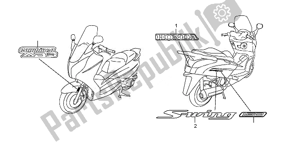 Wszystkie części do Znak Honda FES 125 2011