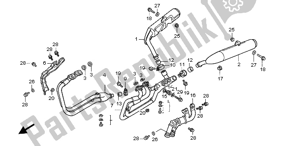 Tutte le parti per il Silenziatore Di Scarico del Honda ST 1100 1995