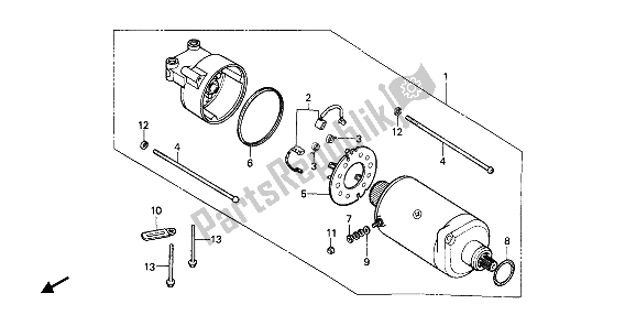 All parts for the Starting Motor of the Honda CMX 450C 1988