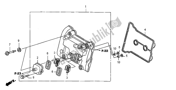 All parts for the Cylinder Head Cover of the Honda FJS 400A 2011