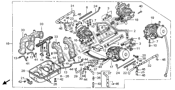 Todas as partes de Carburador (assy.) do Honda ST 1100 1999