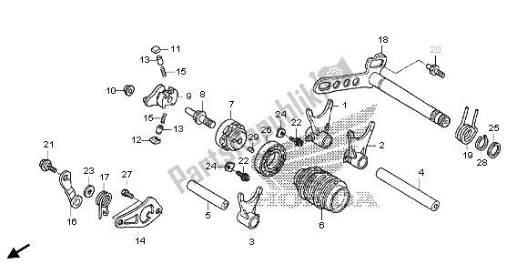 Toutes les pièces pour le Tambour De Changement De Vitesse du Honda CRF 250X 2013