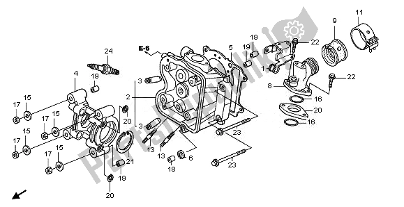 Todas as partes de Cabeça De Cilindro do Honda FES 125 2010