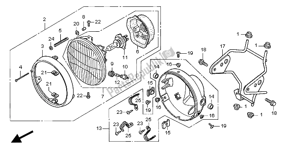 Todas las partes para Faro (eu) de Honda CB 600F Hornet 2002