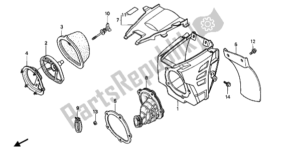 Todas las partes para Filtro De Aire de Honda CR 250R 1990